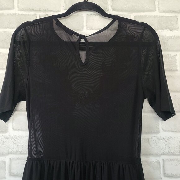 Potters Pot Embroidered Roses Dress Sheer Top Whimsigoth Coquette Large - Picture 3 of 9